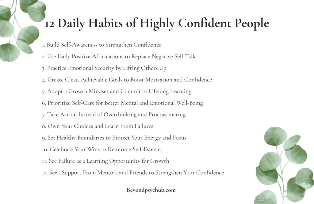 12 Daily Habits of Highly Confident People