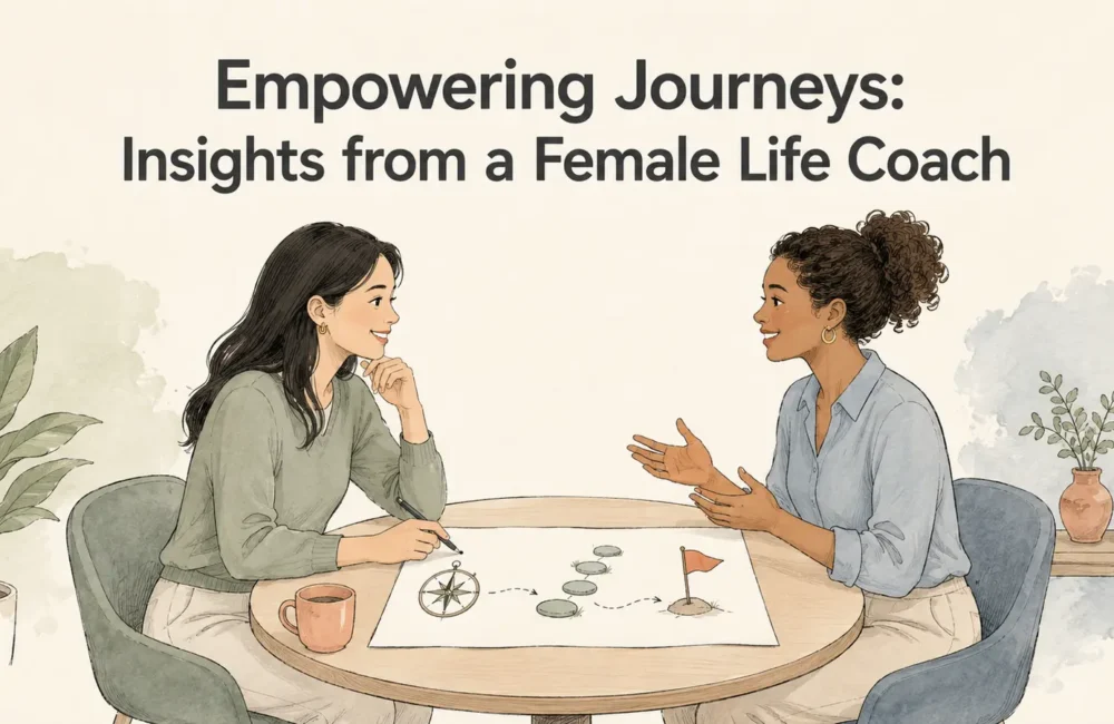 Female life coach and client mapping values, steps, and a goal together